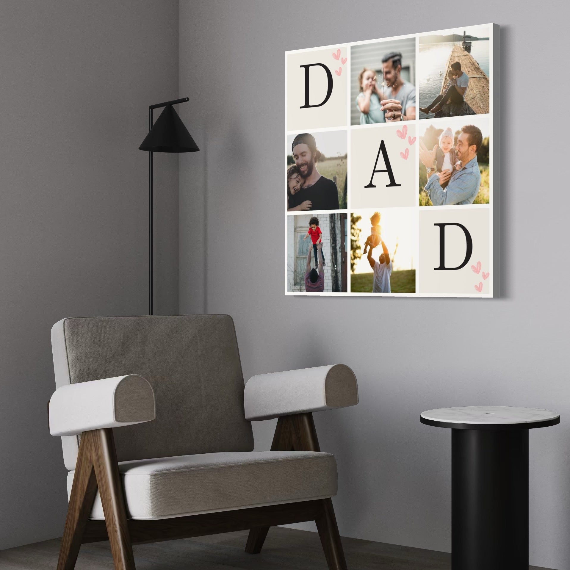 Tablou canvas personalizat cu fotografii de familie, tablou canvas pentru perete